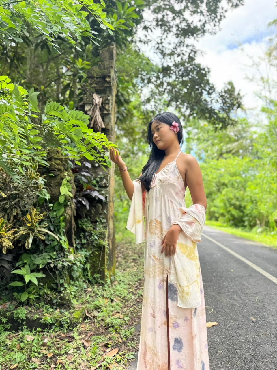 The Laksmi Dress - Yellow and Pink Eco-printed