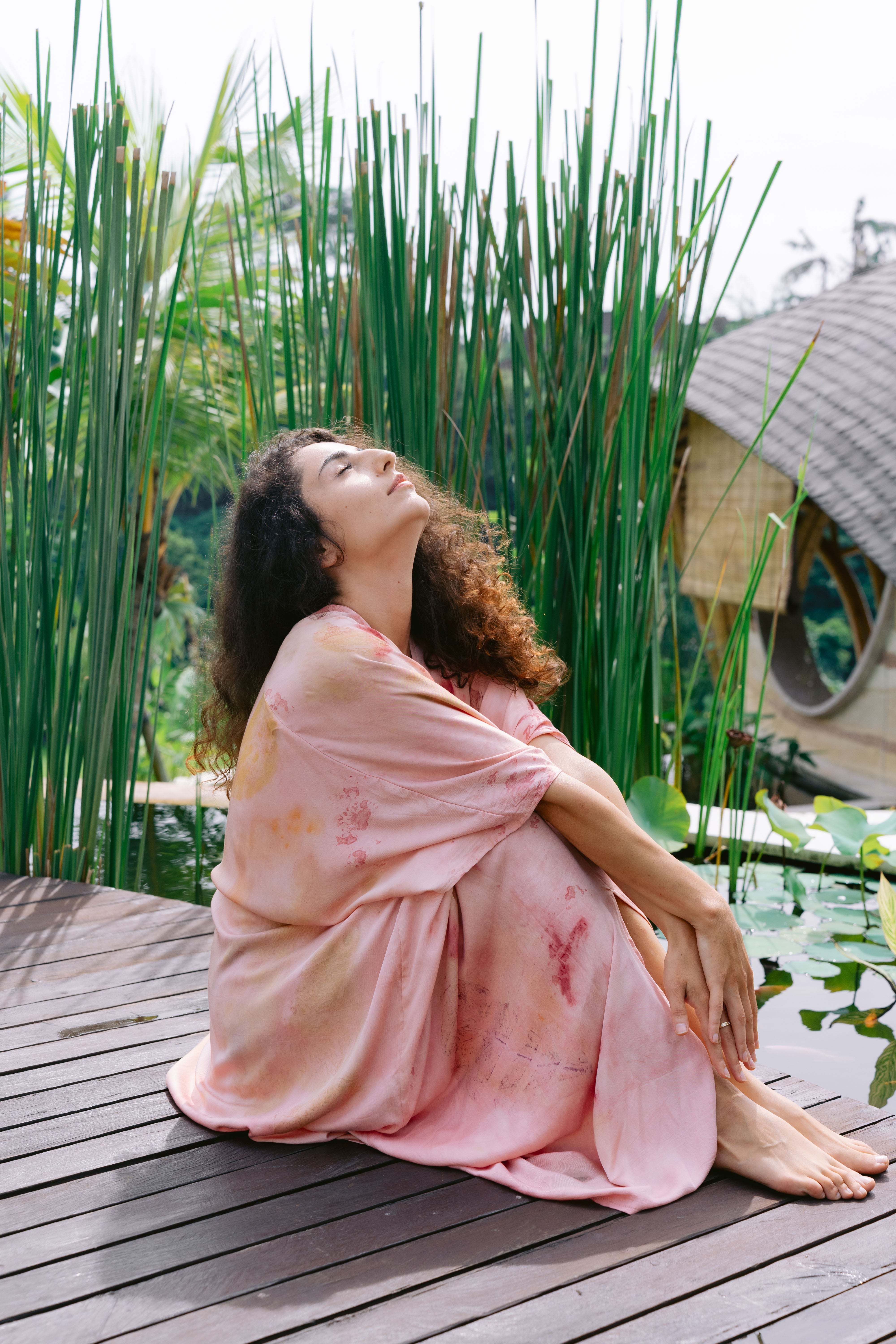 The Parvati – Pink Yellow, Purple, Red & Green  Eco Vero Friendly Print Dress