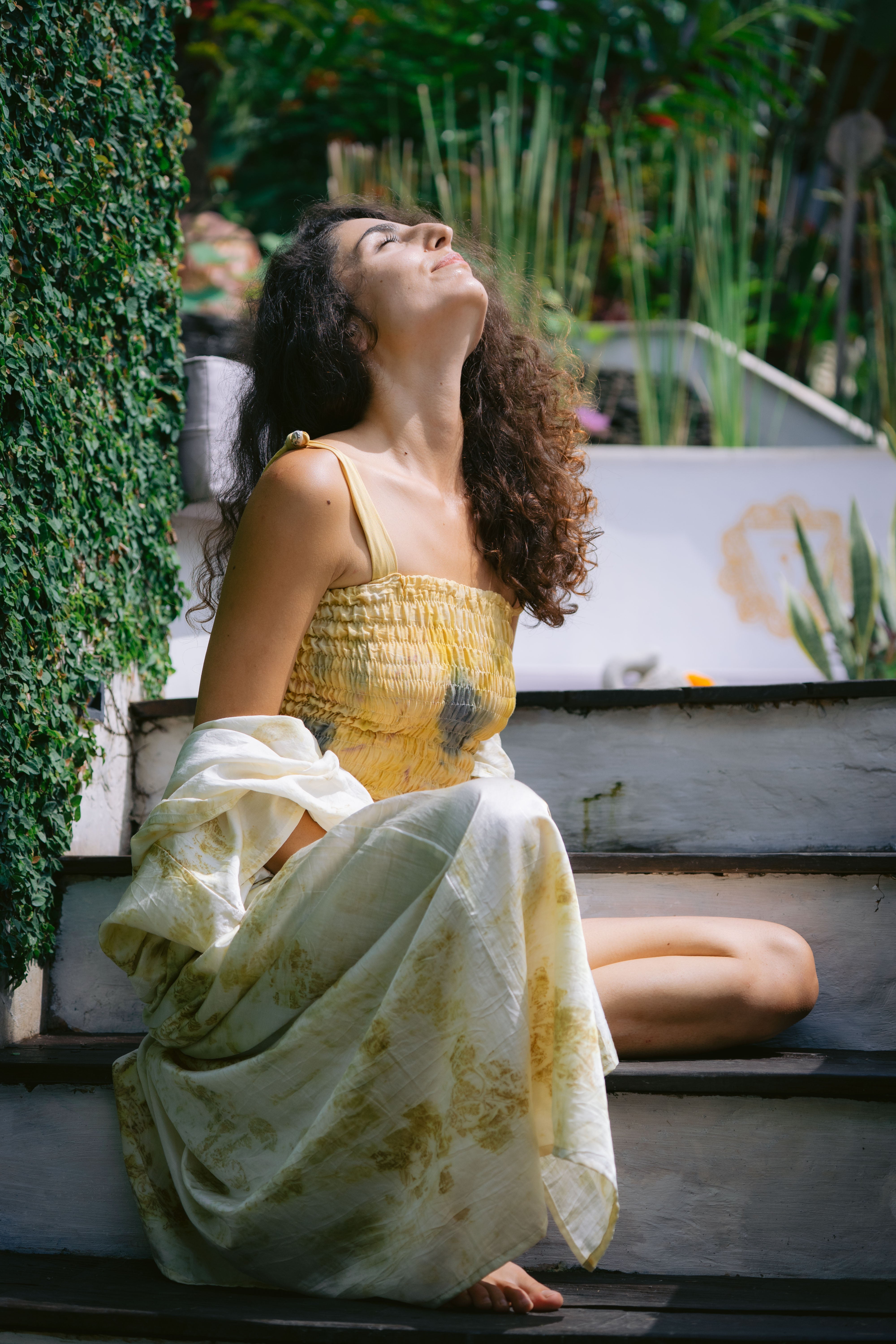 Tirta Puspa Yellow & Blue Organic Eco Vero Friendly Tank Top