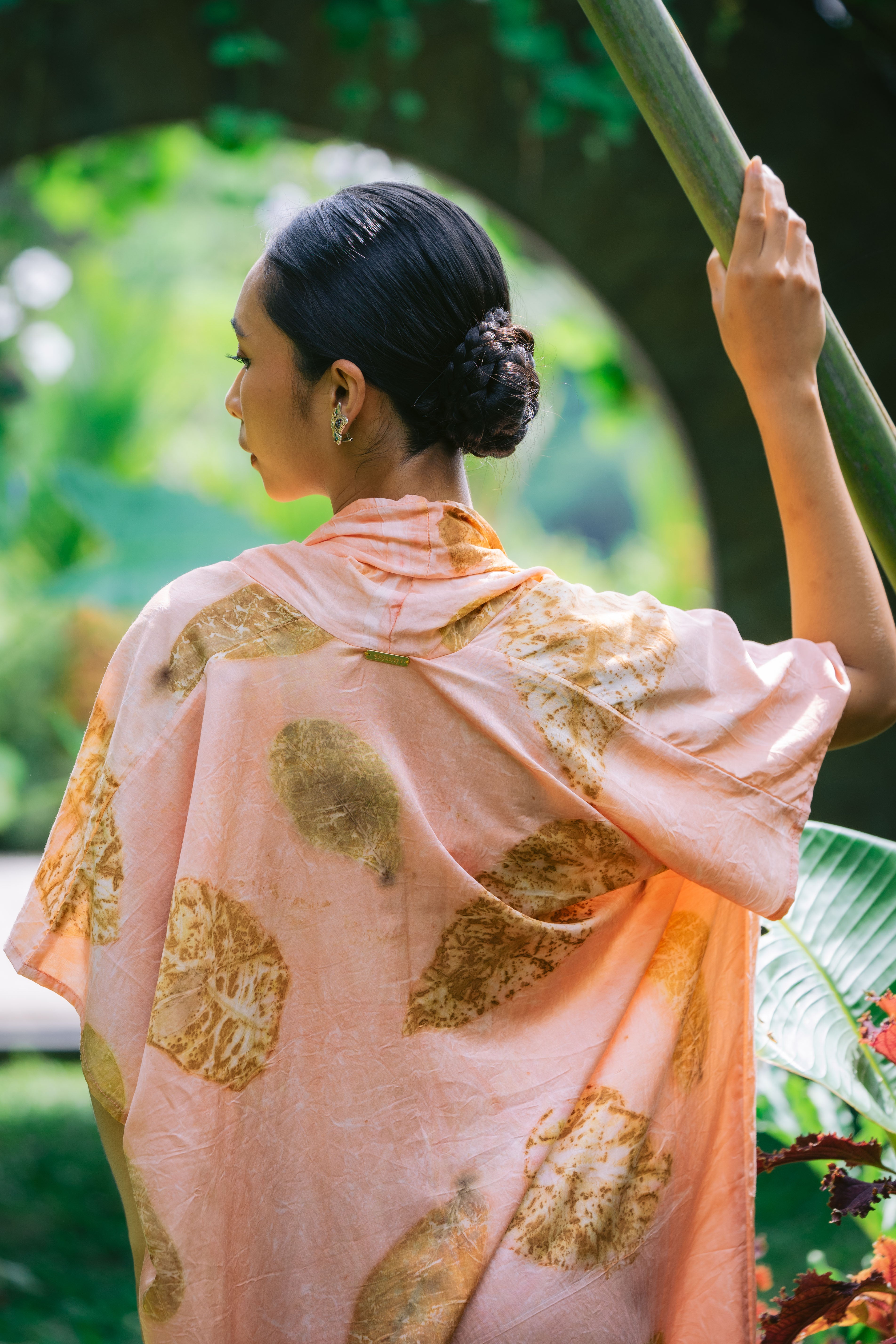 The Yogini – Pink, Brown, Green & Yellow Cotton Silk Eco Print Pyjamas