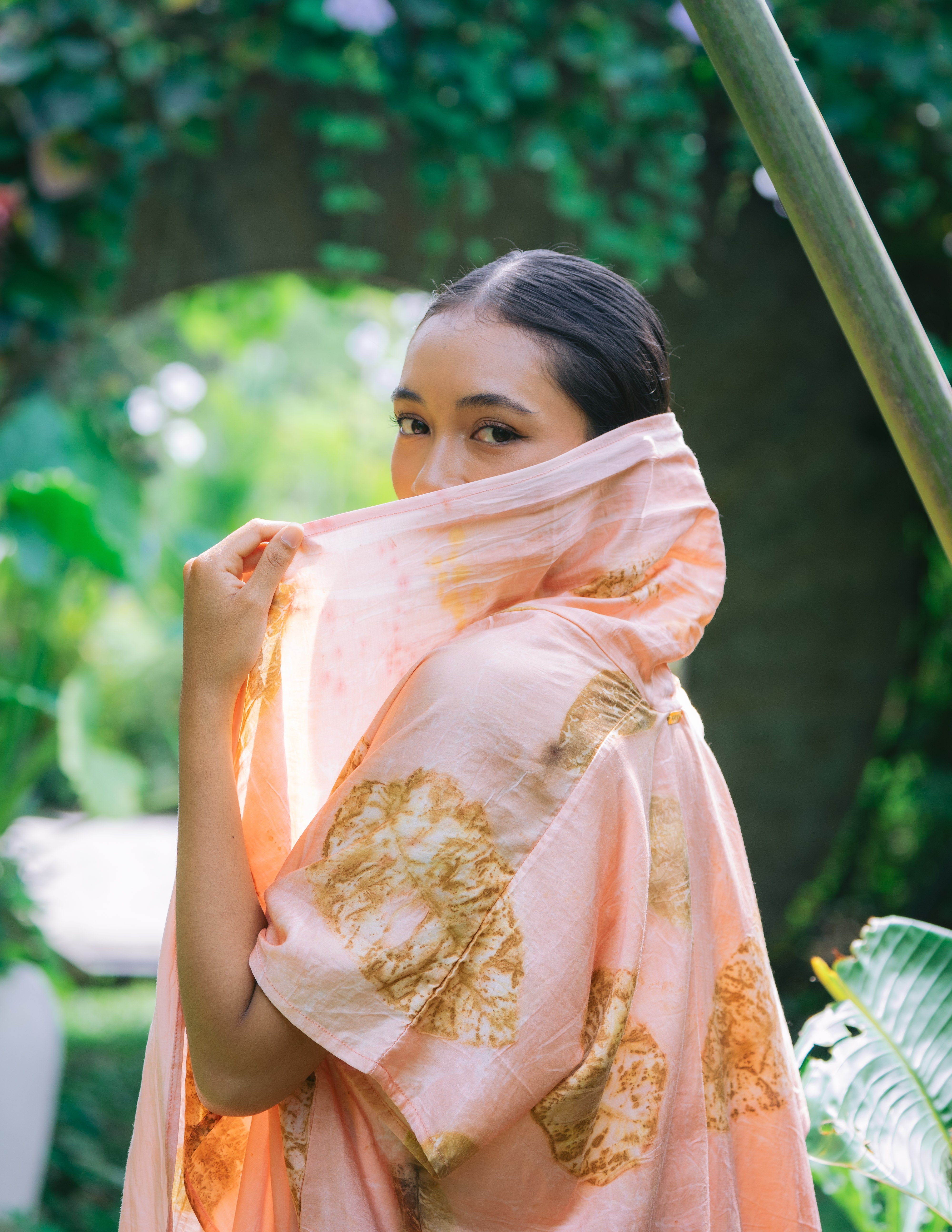 The Yogini – Pink, Brown, Green & Yellow Cotton Silk Eco Print Pyjamas