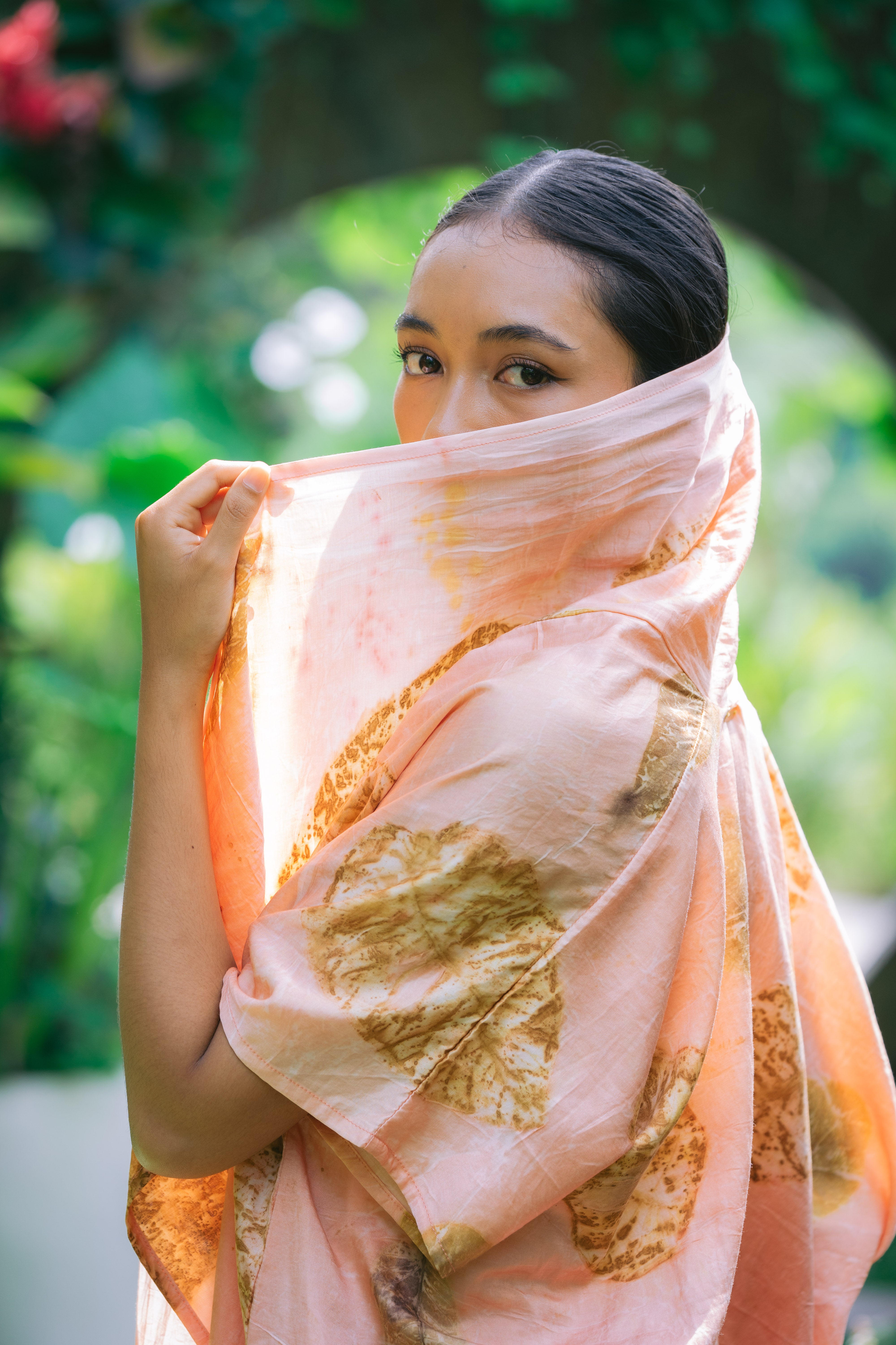 The Yogini – Pink, Brown, Green & Yellow Cotton Silk Eco Print Pyjamas