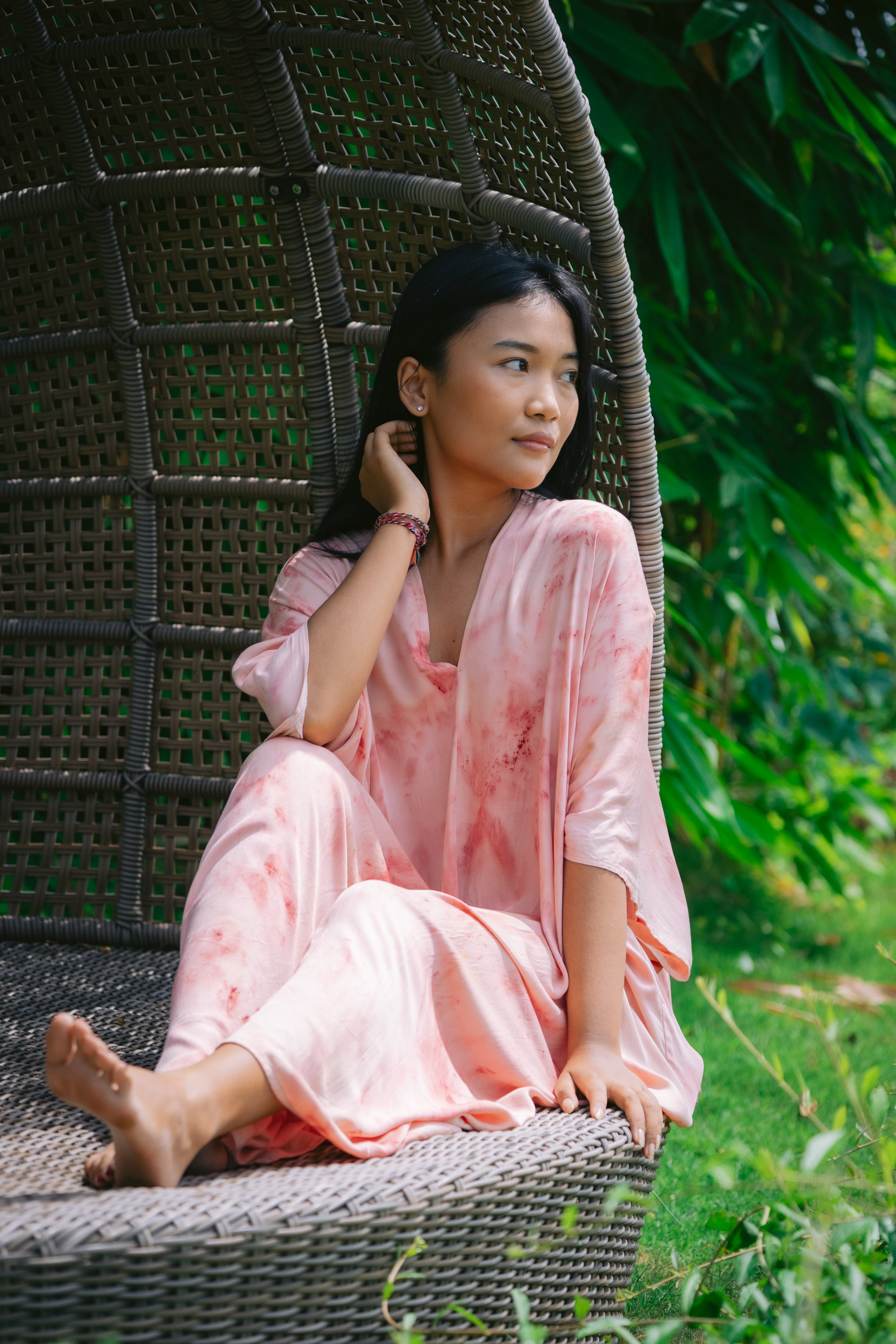 The Parvati – Pink & Red  Eco Vero Friendly  Print Dress