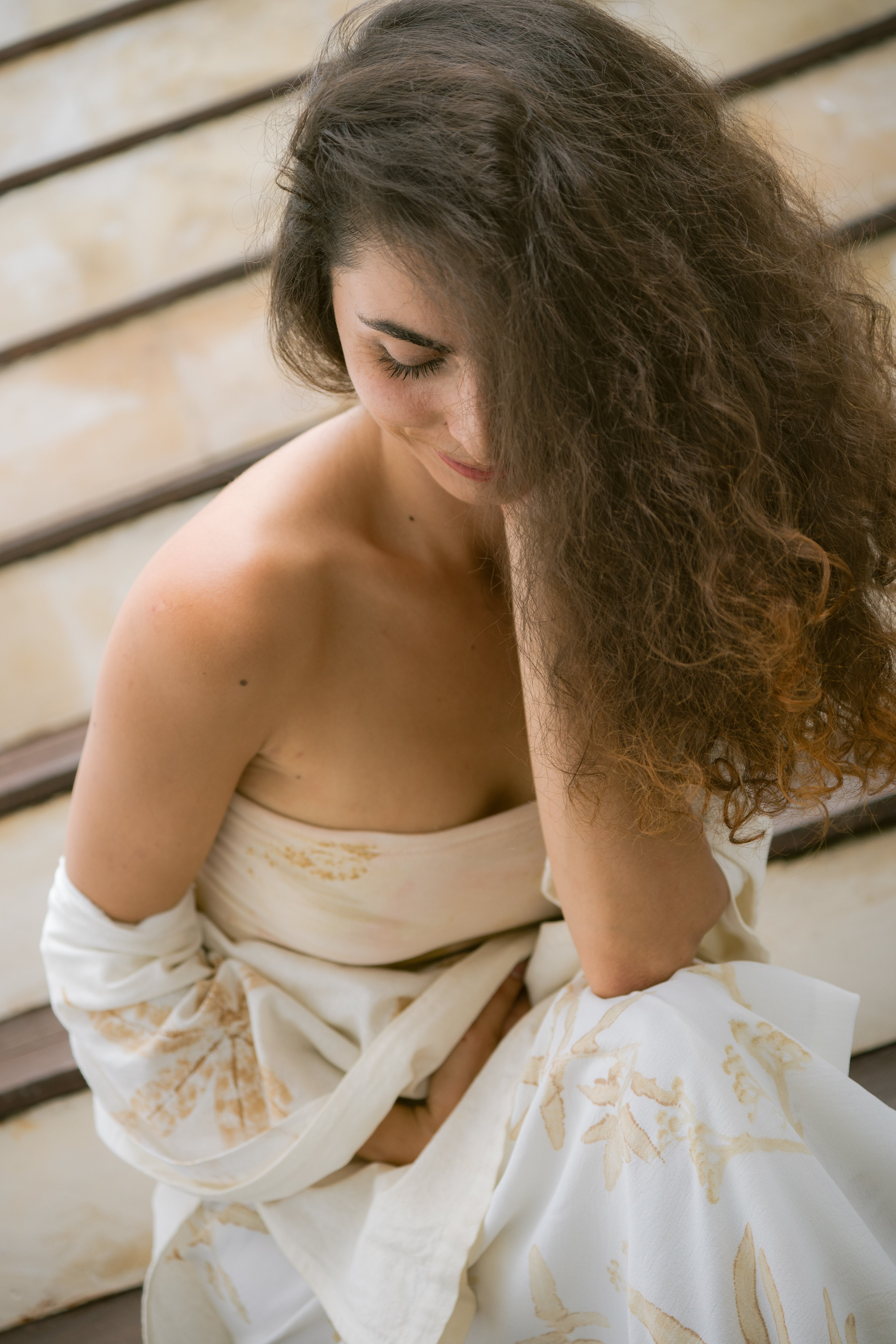 Tirta Puspa White, Pink & Yellow Eco Vero Friendly Tank Top