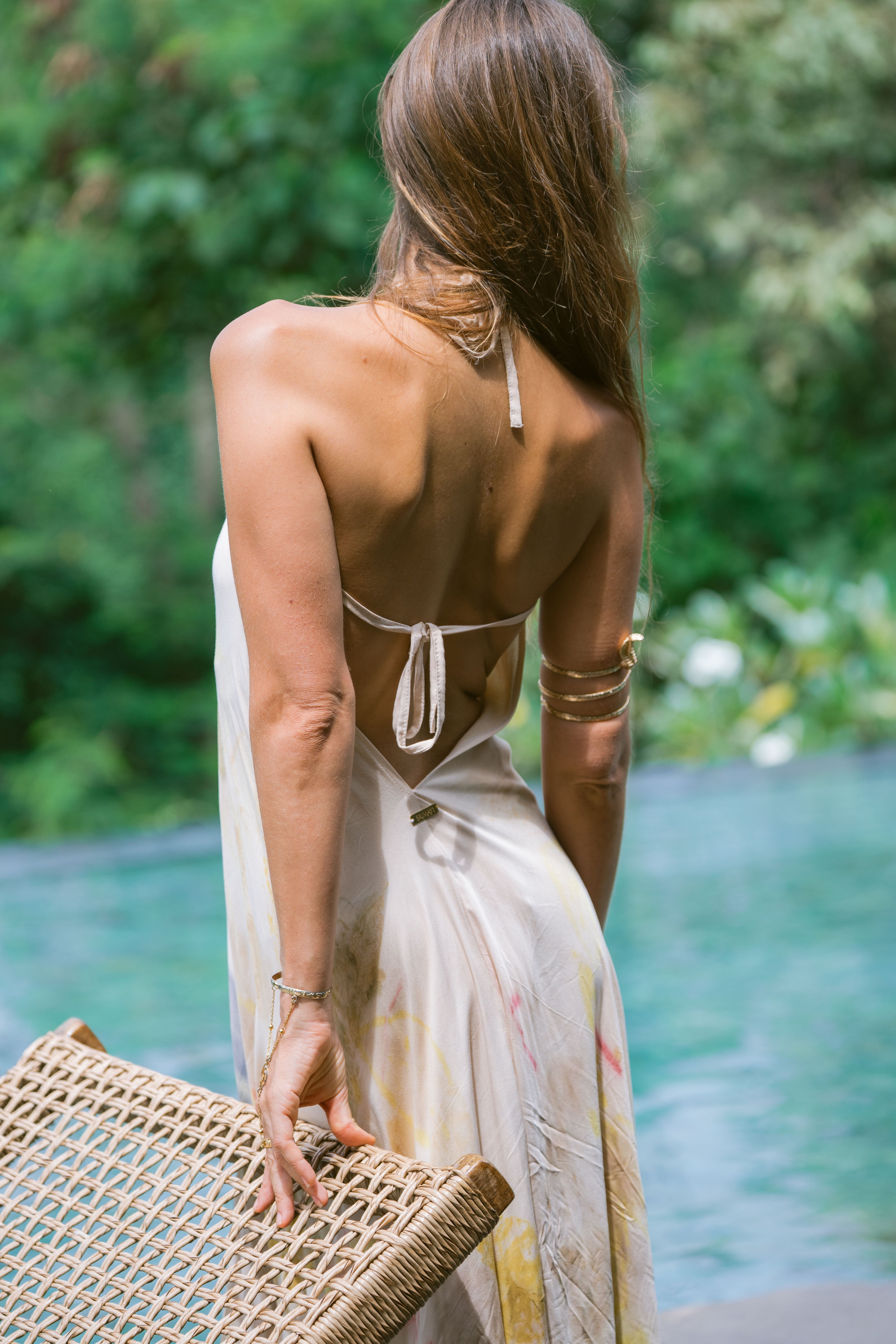 The Goddess – Yellow, White, Blue & Red  Eco Vero Friendly Print Dress