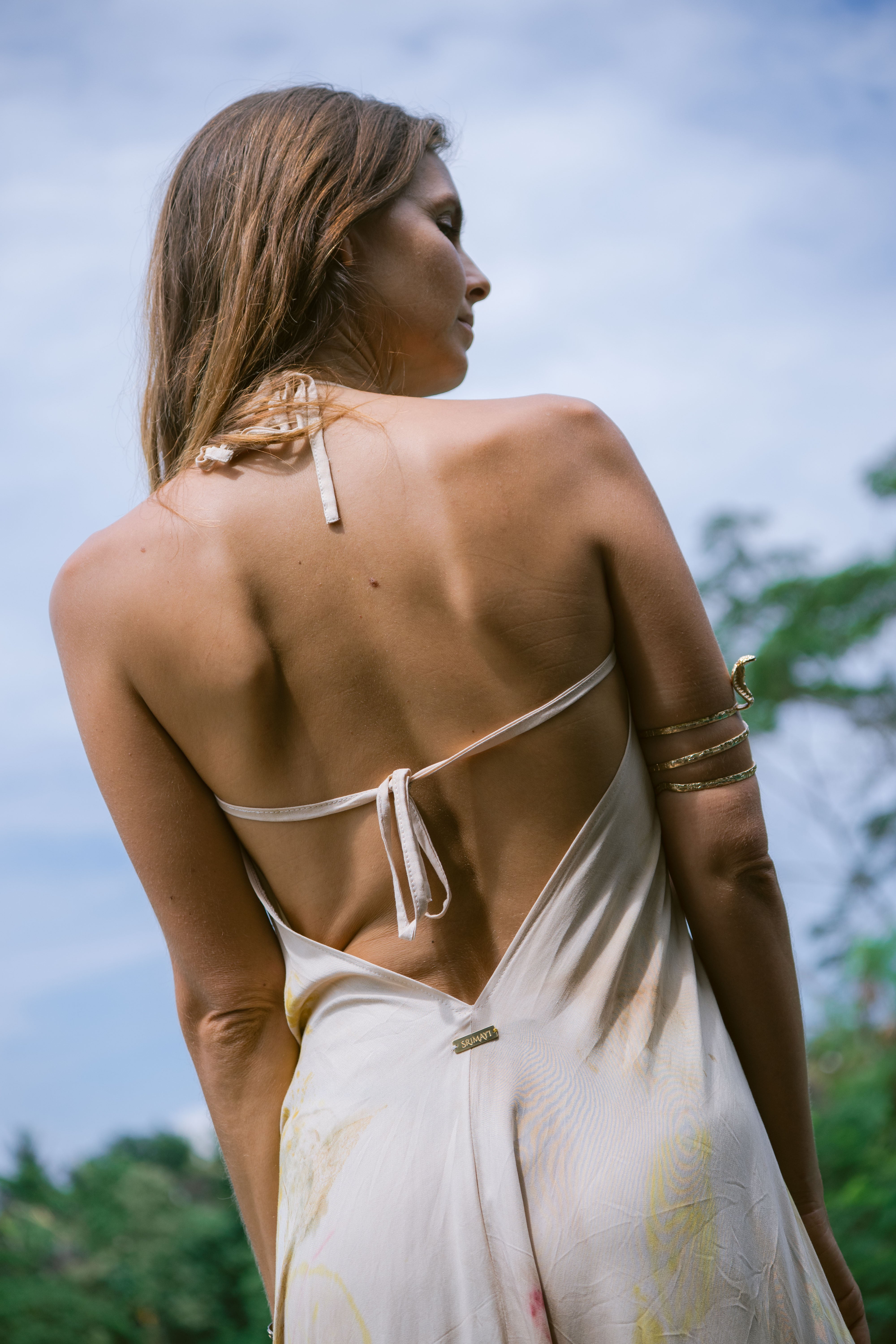 The Goddess – Yellow, White, Blue & Red  Eco Vero Friendly Print Dress