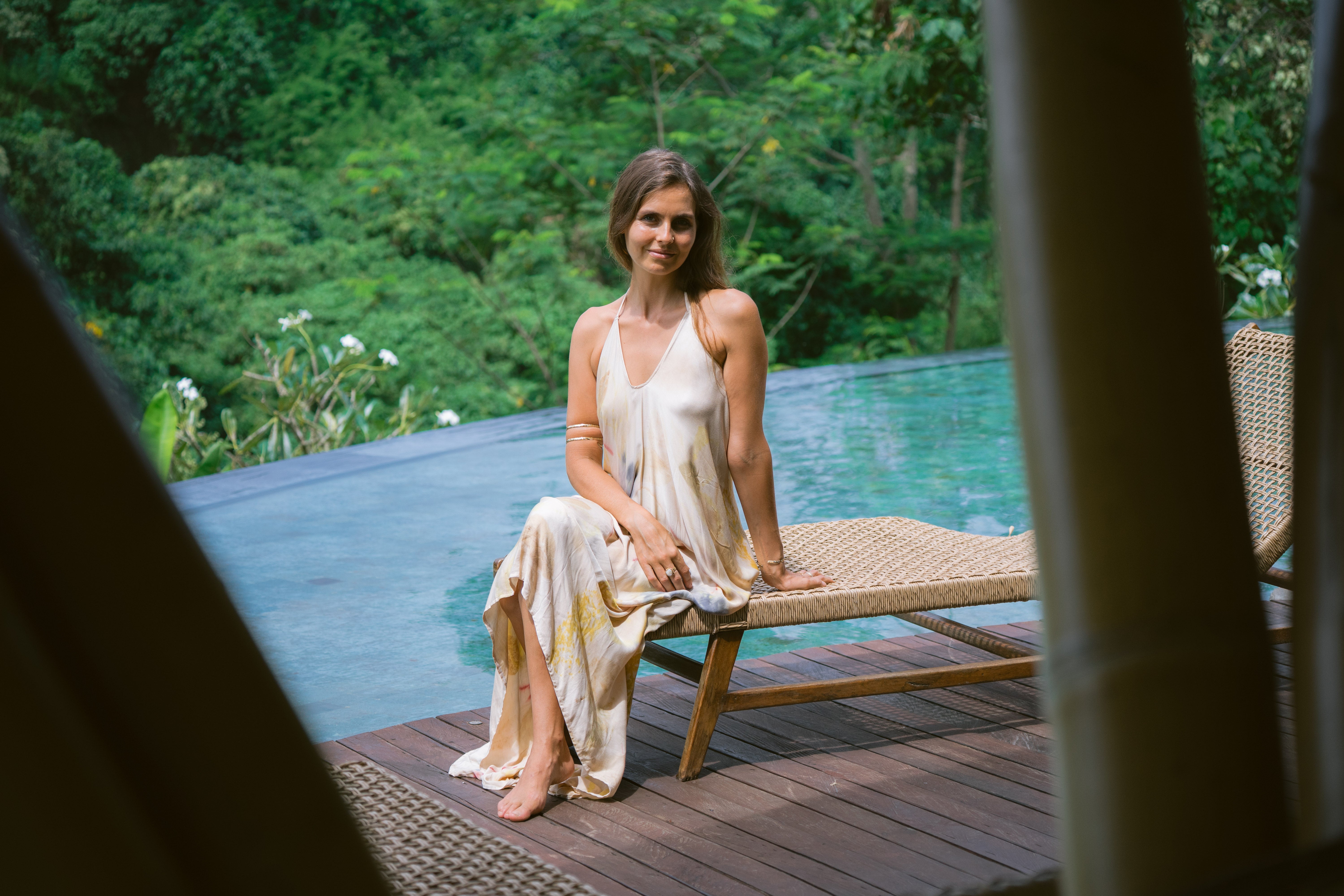 The Goddess – Yellow, White, Blue & Red  Eco Vero Friendly Print Dress