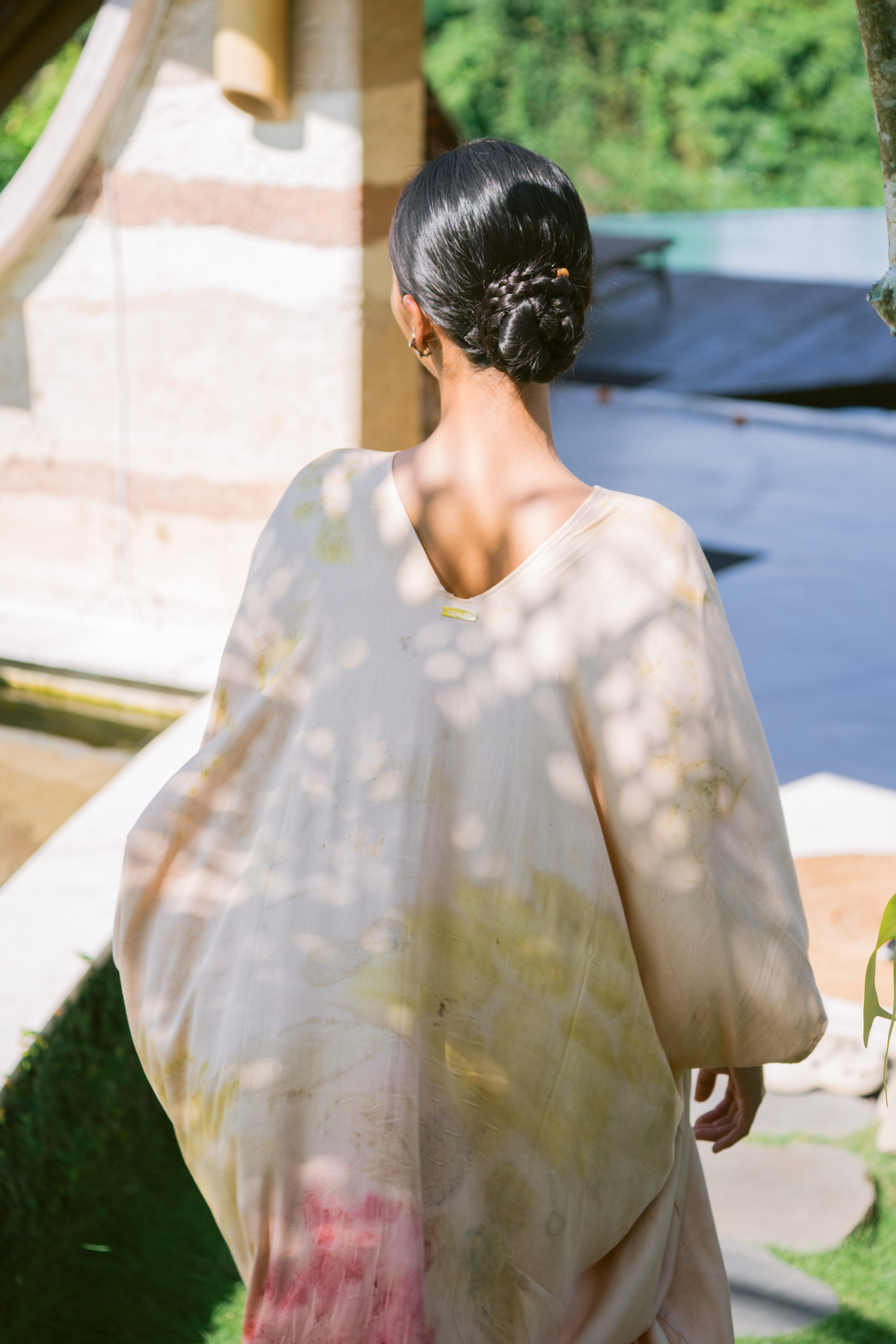 The Parvati – Dusty Pink, Red, Yellow & Green  Eco Vero Friendly Print Dress